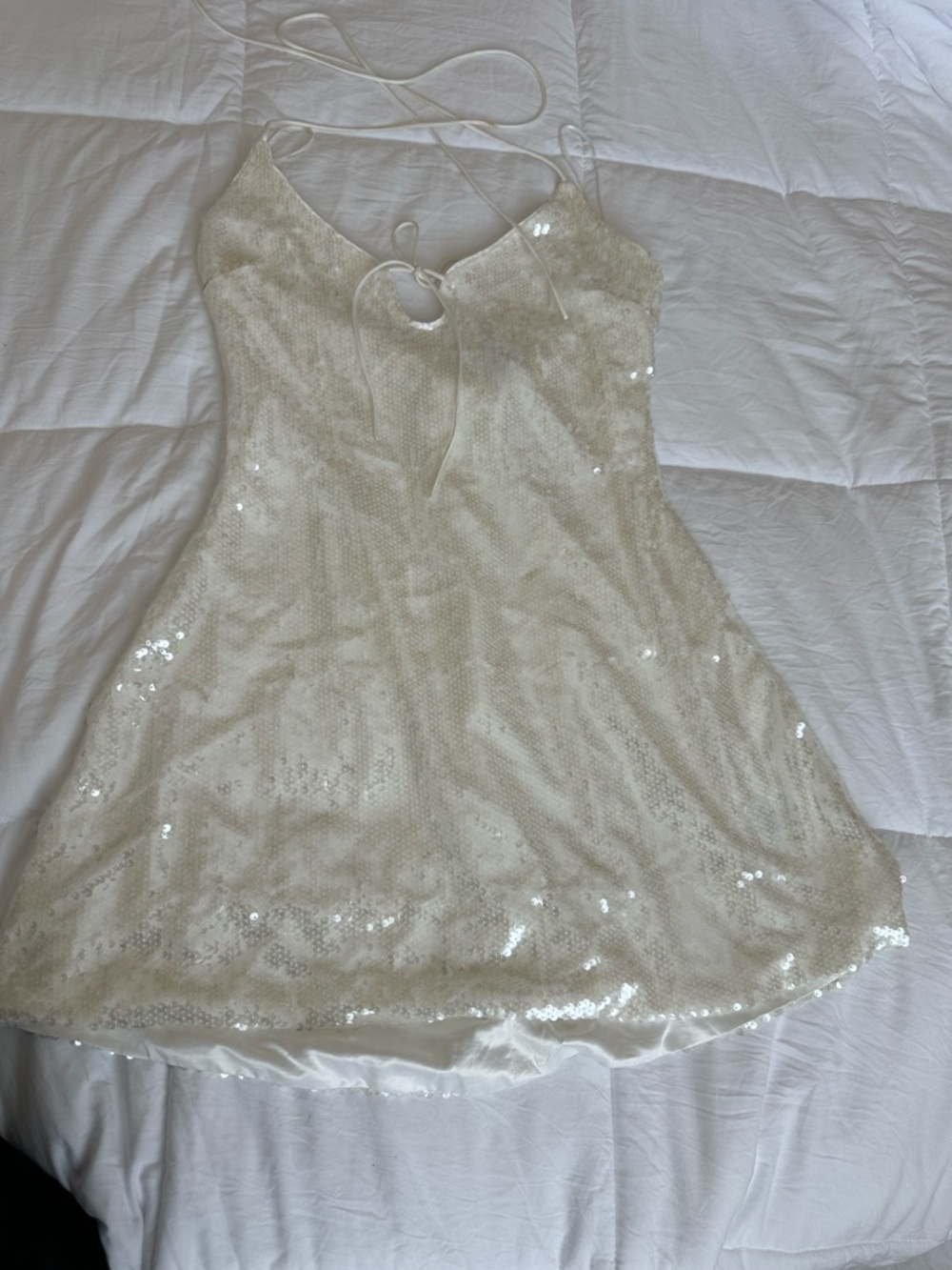 Princess Polly White Sequin Midi Dress